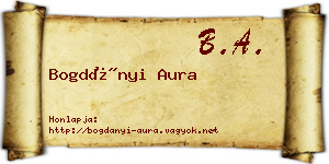 Bogdányi Aura névjegykártya